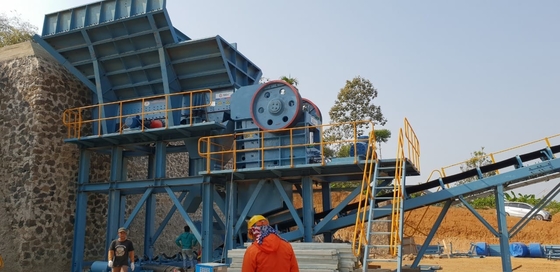 Чернь 750 эксцентрикового вала 55Kw PE500 x машины дробилки челюсти гравия каменная