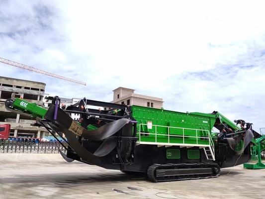 транспортер машины 180 TPH дробилки Crawler 50Kw мобильный портативный конкретный